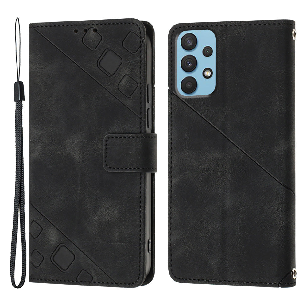 For Samsung Galaxy A32 4G (EU Version) PT005 YB Imprinting Series-6 Phone Leather Case Stand Wallet Phone Cover For Samsung Galaxy A32 4G (EU Version) PT005 YB Imprinting Series-6 Phone Leather Case Stand Wallet Phone Cover